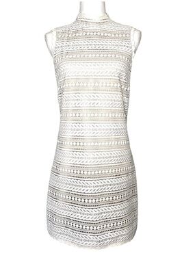 NWOT ABS Allen Schwartz Lace Midi Dress Creme Women Small